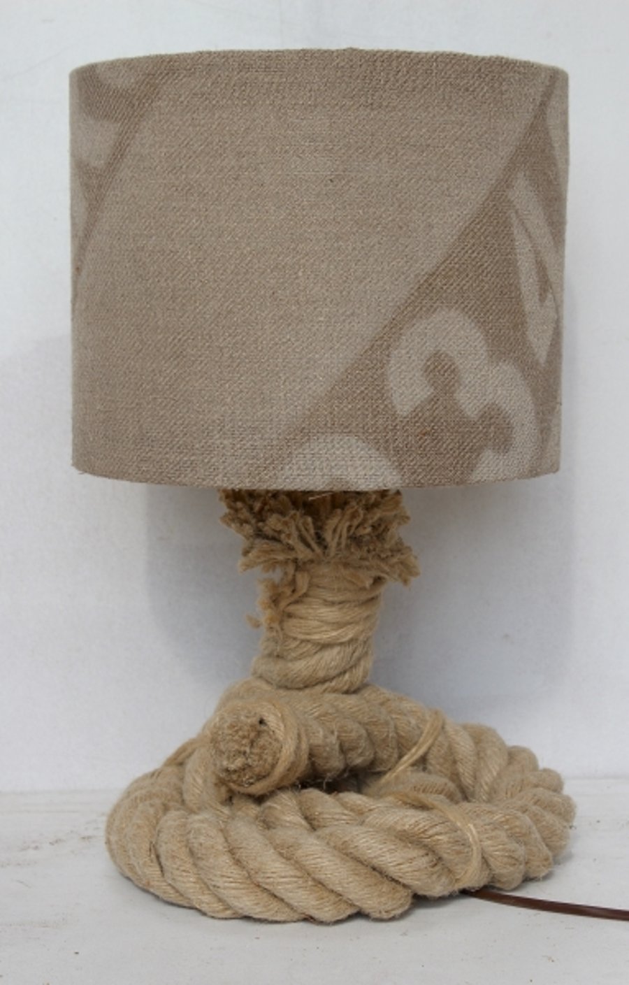 Rope Table lamp, Nautical Rope Table lamp, Rope Base table lamp with Shade 