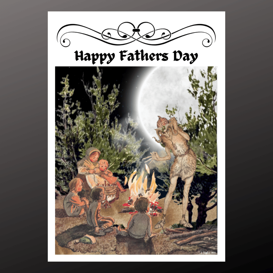 Happy Fathers Day Fireside Folk Tales Alternative Fantasy Art Gothic Pagan Warlo