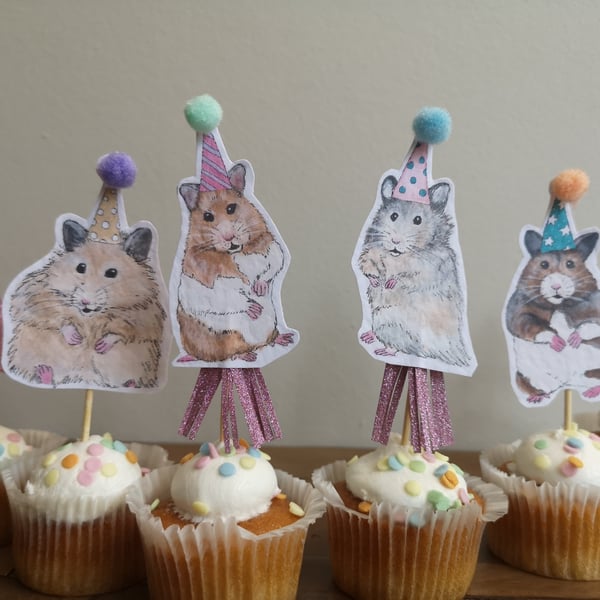 Hamster Birthday Cake Toppers