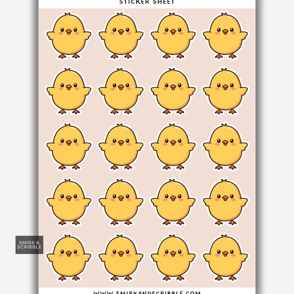 Funny Vinyl Sticker Sheet For Adults - Yellow Duck