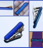 Sparkly Blue Glass Tie Clip - 4064 - Image 7
