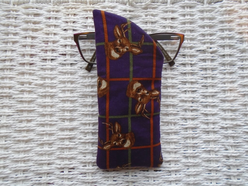 Stags Tartan Glasses Case 