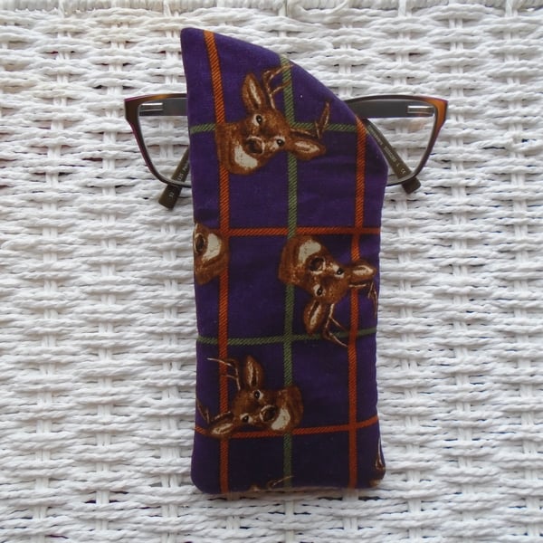 Stags Tartan Glasses Case 