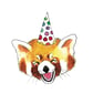 Happy Red Panda in Party Hat - Cute - Postcard - A6 Print - Image 4
