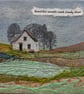 Framed textile landscape …… Beautiful sunsets need cloudy skies!