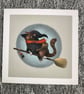 Cat Witch Art Print - Image 1