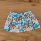 Baby skirt in a seaside pattern fabric to fit 3-6 months.
