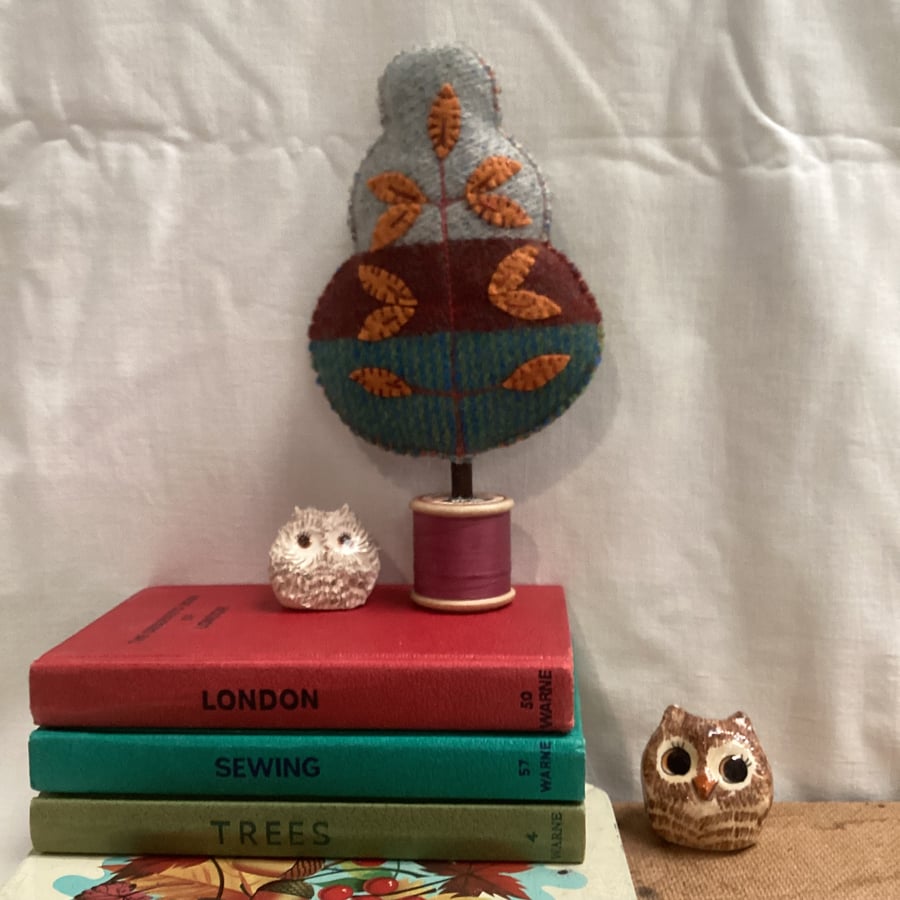 Hand woven W&S tree with golden  leaves 