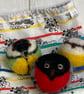 Wool tumble dryer balls. Energy saving and plastic free. Garden birds