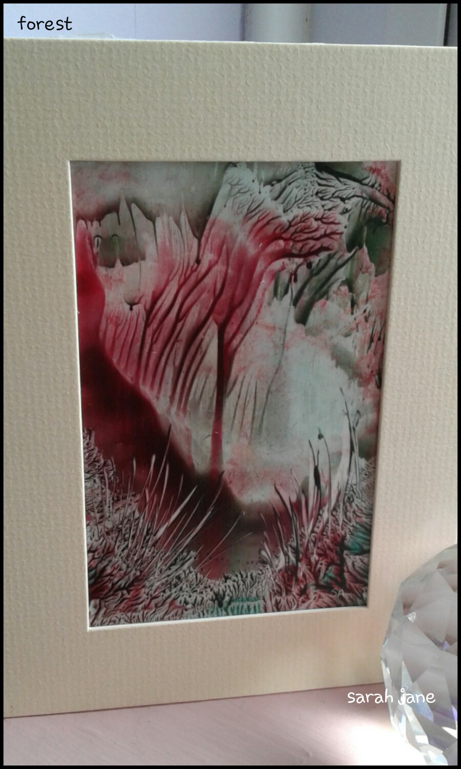 Forest original Encaustic Art Painting