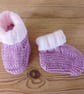 baby booties handmade for age 3-6 months.