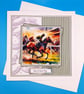 Birthday Card, Horse Racing, Decoupage