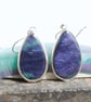 Dark purple bowlerite drop earrings - Image 3