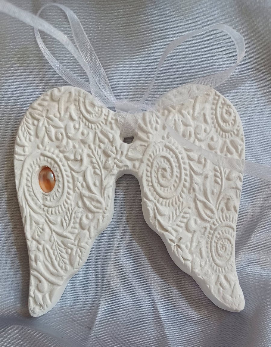 Handmade Clay Angel Wings