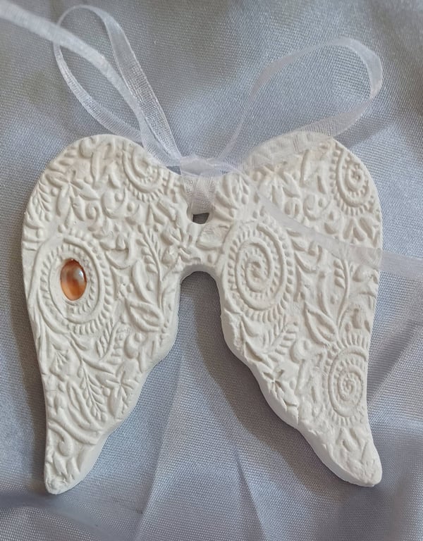 Handmade Clay Angel Wings