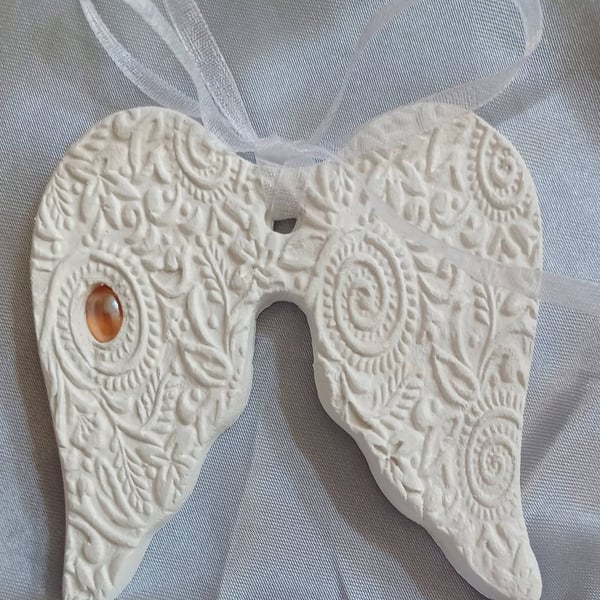 Handmade Clay Angel Wings