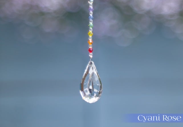 Suncatcher rainbow handmade one of a kind gift