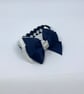 School Navy and White pleated bun wrap - Image 1