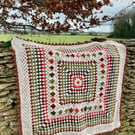 The Cotswold Cosy crochet blanket granny square pattern 