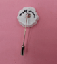 WHITE PEACE POPPY PIN Floral Wedding Remembrance Lapel Flower HAND PAINTED - Image 4