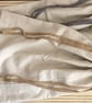Pure linen large drawstring bread bag with grey drawstring - Image 2