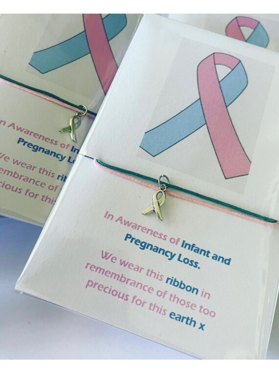 Bundle of 6 in awareness of infant and pregnancy loss wish bracelets x6 