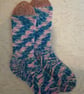 Socks, hand knitted, SMALL, adult size 4-5 - Image 1