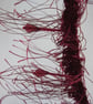 1m Beaded Wine Red Fuzzy Trim - Image 4
