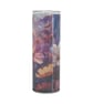 Dark Floral Pink Cosmos Flower Sparkle Tumbler