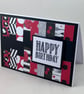 Black and red birthday card
