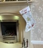Woodland Christmas Stocking, Personalised Christmas Stocking, Handmade in the UK