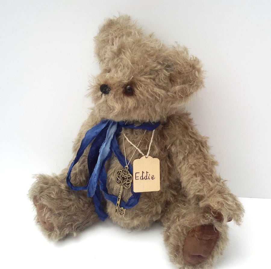 Eddie One of Kind Collectable Artist Bear, Mohair Teddy Bear by Bearlescent