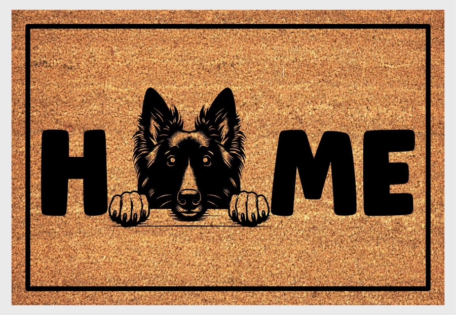 Belgian Tervuren Home Door Mat No.1 - Belgian Tervuren Welcome Mat - 3 Sizes