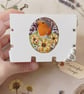 Handcrafted Wooden Robin Keepsake Crate Box - Vintage Floral Decoupage Gift
