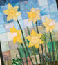 Daffodil Pattern Art Quilt Wall Hanging - Image 1
