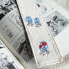 embroidered bookmark - zombie easter chicks