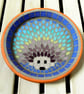 Rainbow Hedgehog Mosaic Garden Bird Bath - Image 1