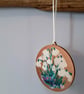 Snowdrops Round Wooden Decoration - Image 5
