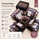 Personalised Travel Trip Reveal Box – Handmade Gift - AMSTERDAM