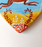 leaping moonlit hare on  a ceramic heart - Image 2
