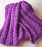 Aran Weight Lacy Knit Scarf for a Child, Child's Muffler, Children's Scarf - Image 2