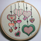 Embroidery kit - Hearts - Stitch sampler