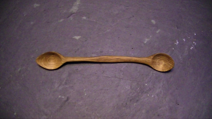 Handcarved Welsh Oak Pickle and Spice spoon
