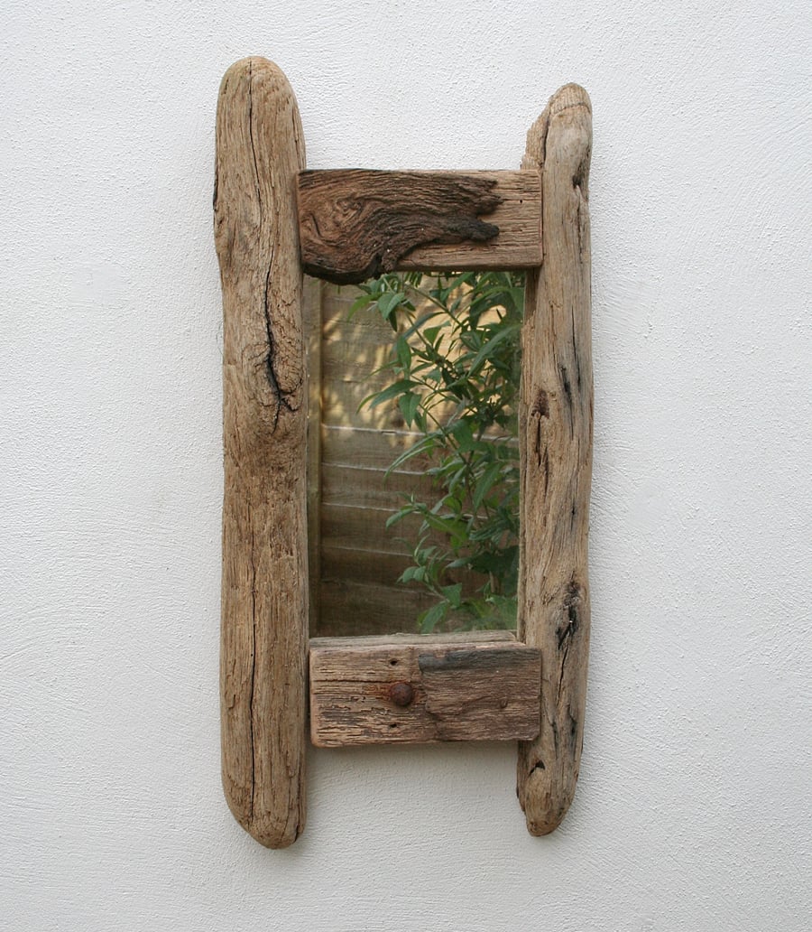 Driftwood Mirror, Drift Wood Mirror, Rustic Woo... - Folksy