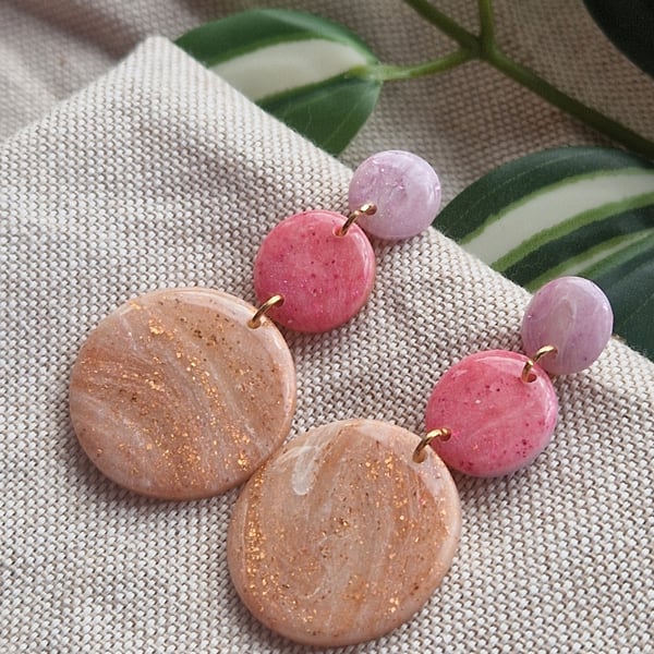 Polymer Clay Earrings: Pretty Pastels