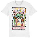 The Lovers Tarot card collage T-shirt - white