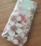 Tissue Holder Blue with Pink and White Flowers