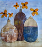 "3 vases" an original mixed media painting  - Image 2
