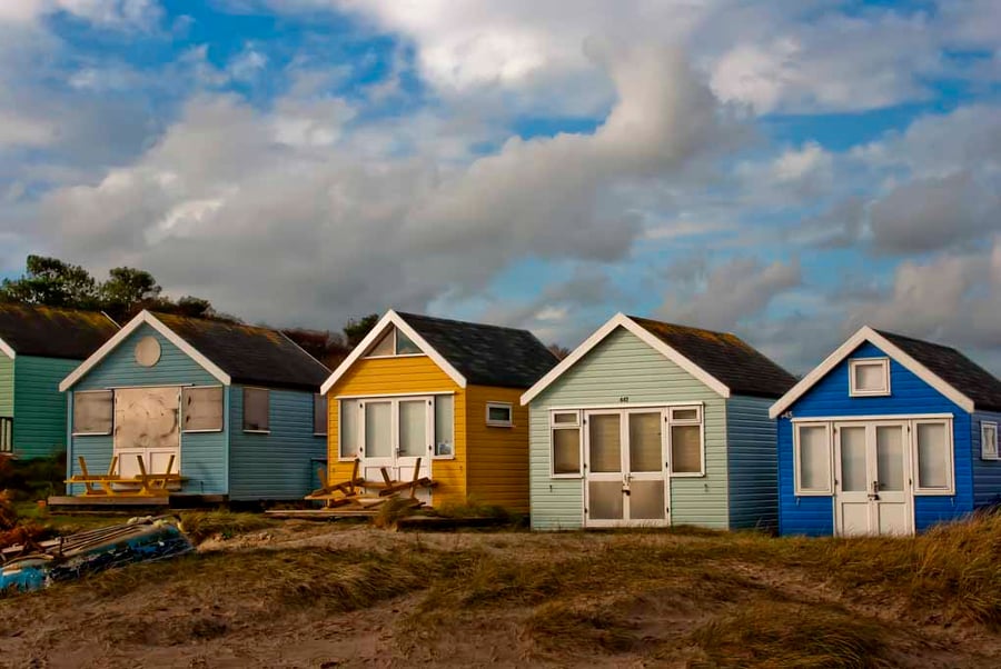 Beach Huts Hengistbury Head Dorset England Photograph Print