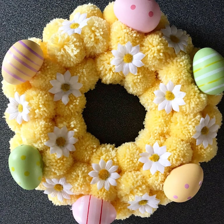 Easter Pom Pom Wreath 